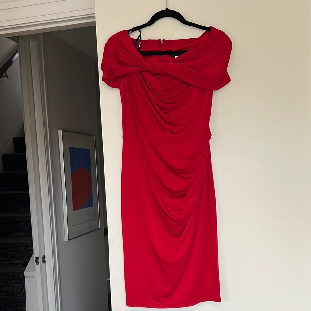 Tadashi Shoji Red Bodycon Dress PM
